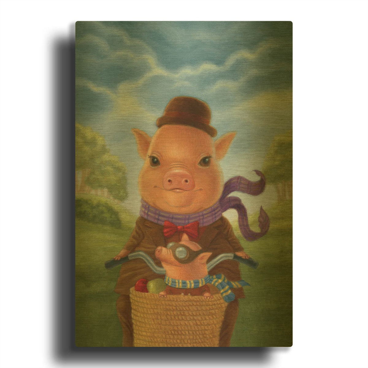 'Cadwalladers Fine Day Out' By Gina Matarazzo Gold Metal Wall Art