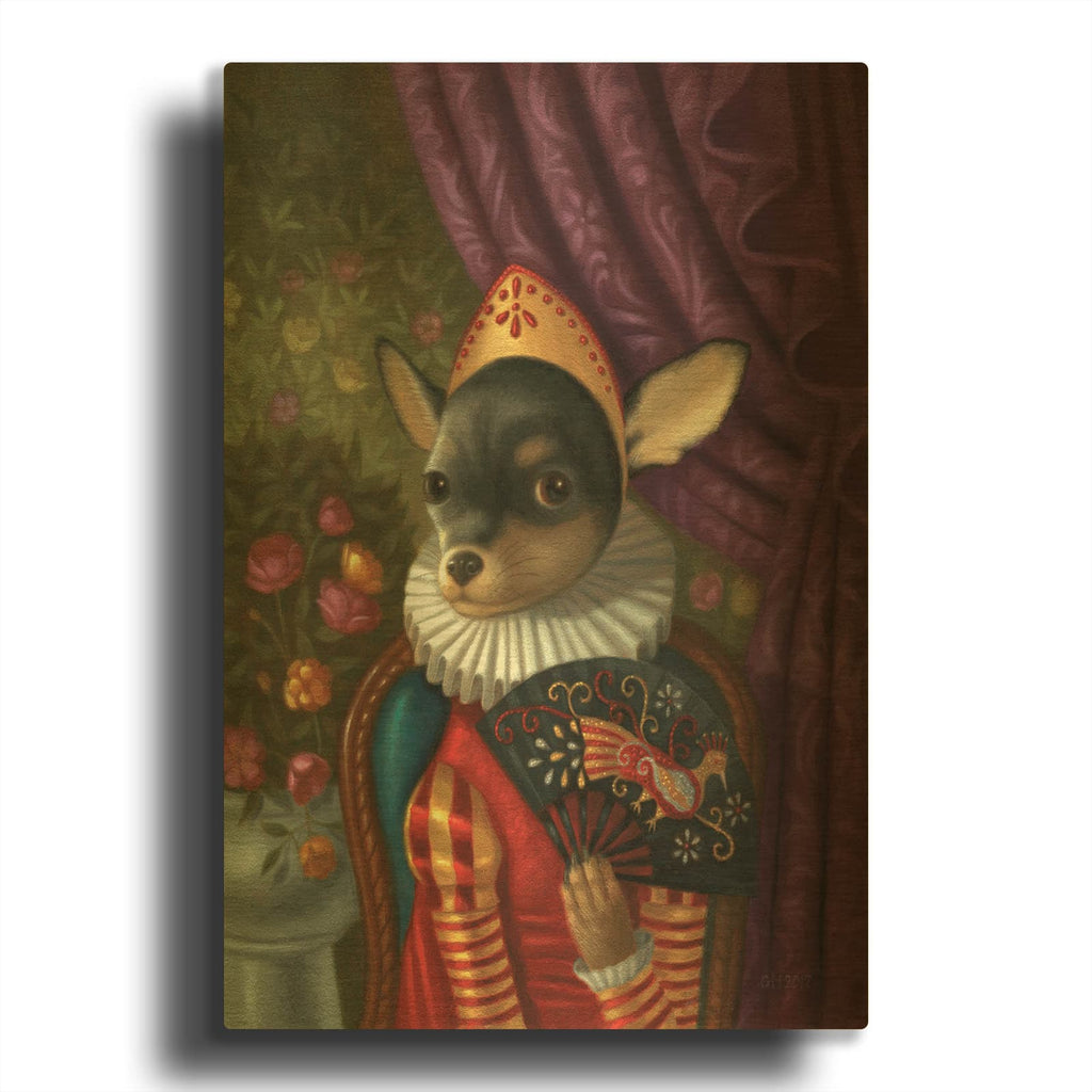 'Violeta Before Triumph' By Gina Matarazzo Gold Metal Wall Art