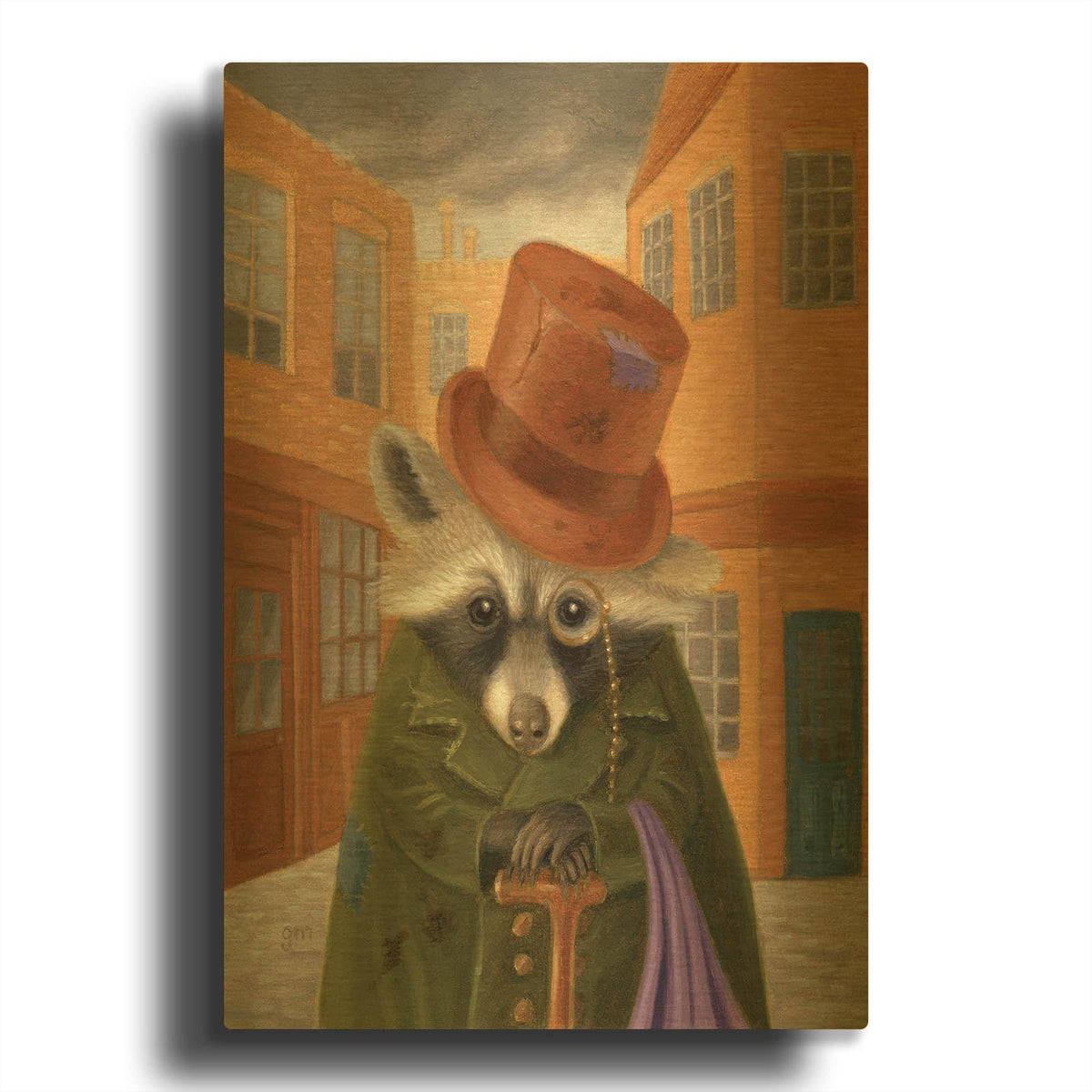 'Dodger' By Gina Matarazzo Gold Metal Wall Art