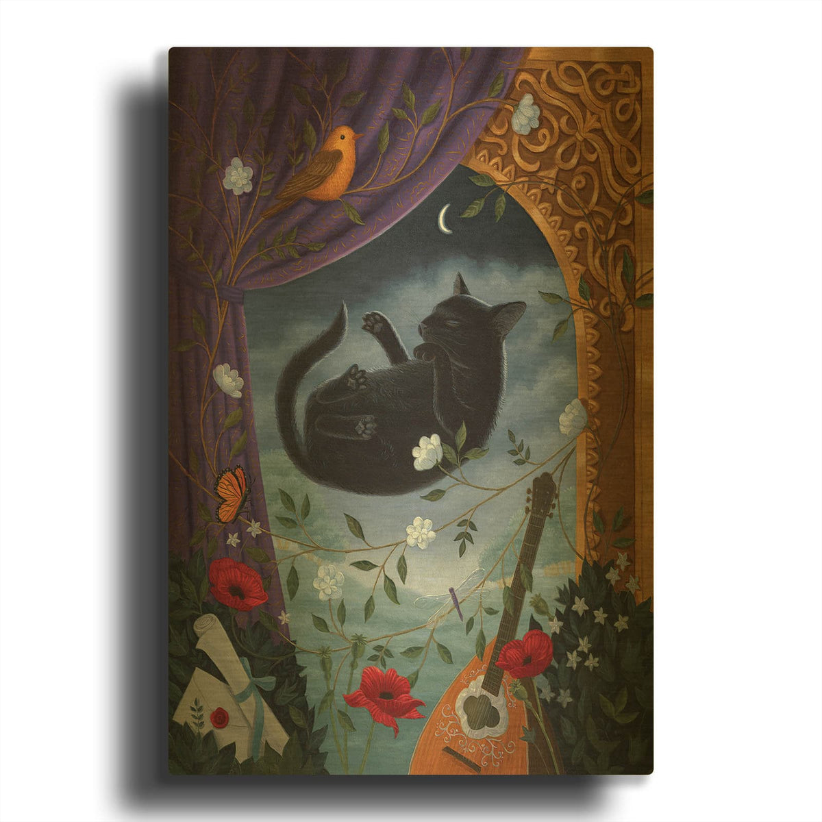'Enchanted Dreams' By Gina Matarazzo Gold Metal Wall Art