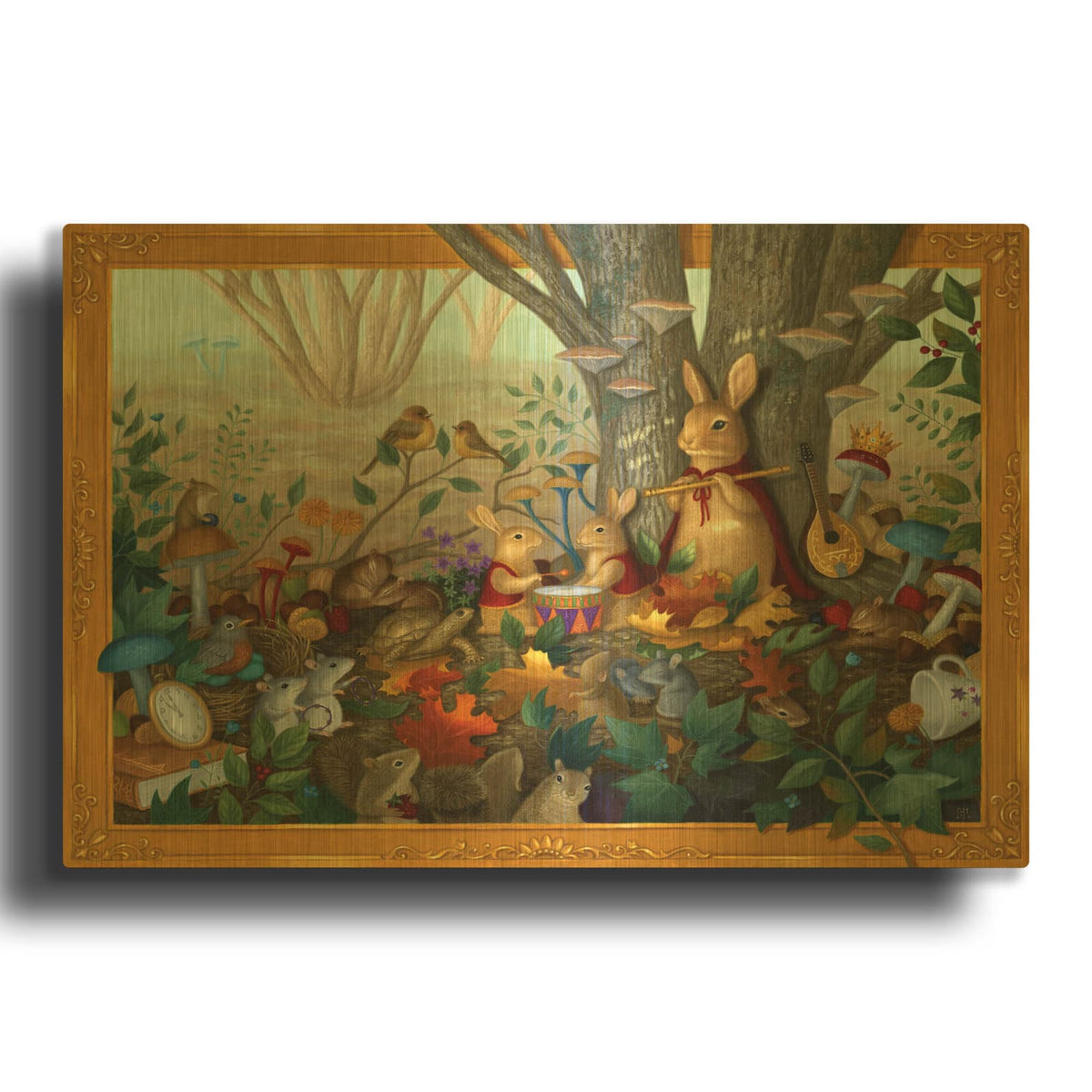 'Her Majesty In The Afternoon' By Gina Matarazzo Gold Metal Wall Art