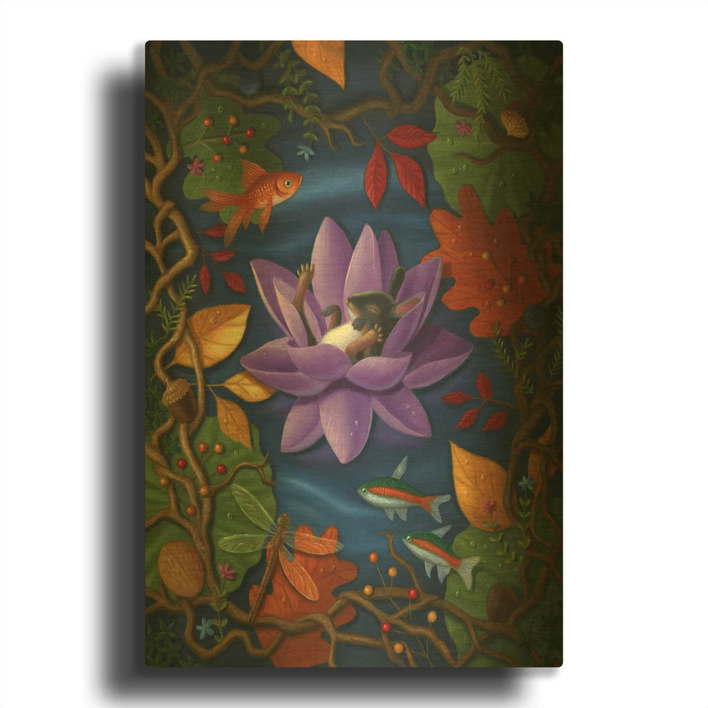 'Adrift' By Gina Matarazzo Gold Metal Wall Art