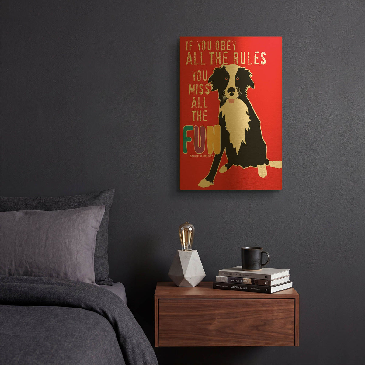 'Fun' By Ginger Oliphant Gold Metal Wall Art