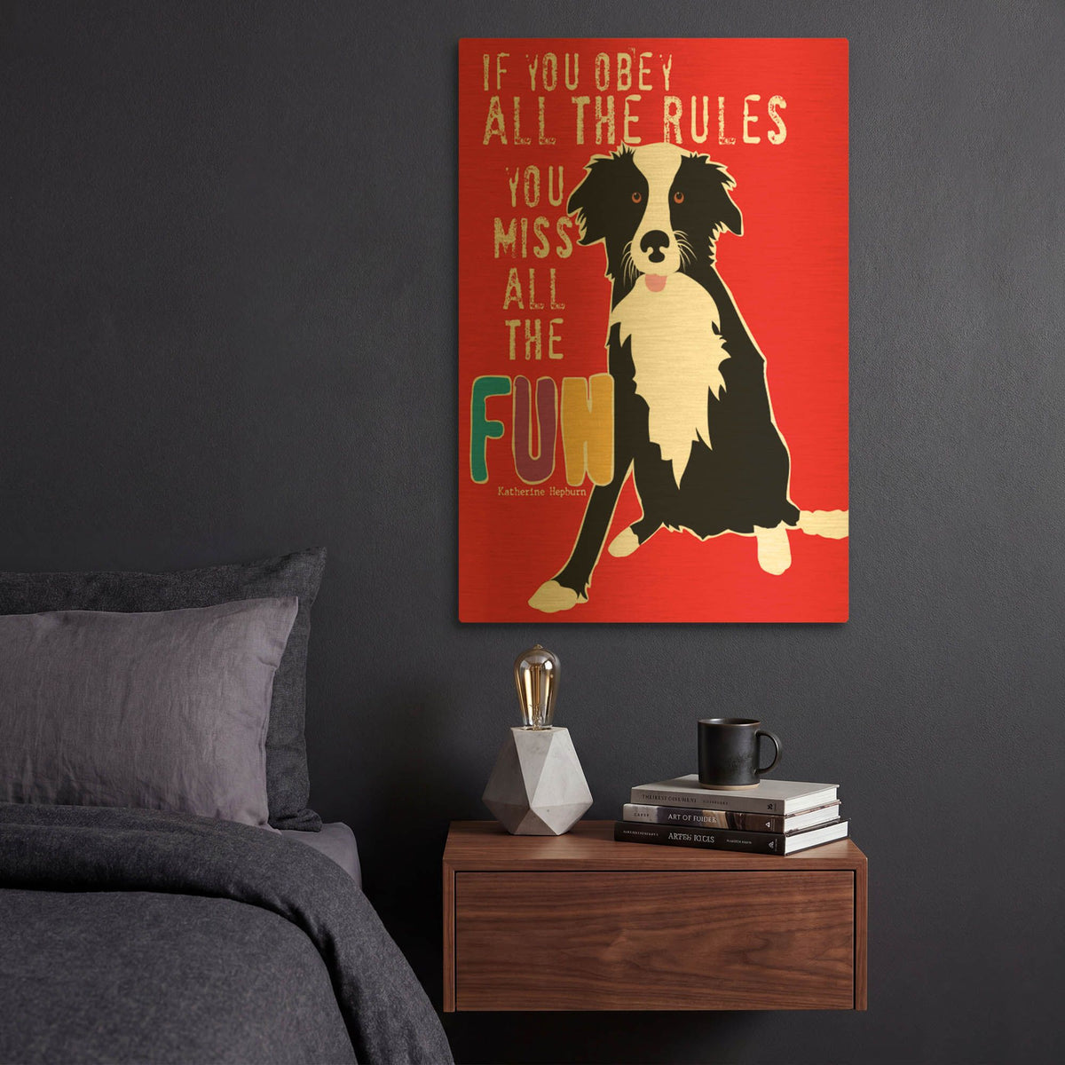 'Fun' By Ginger Oliphant Gold Metal Wall Art