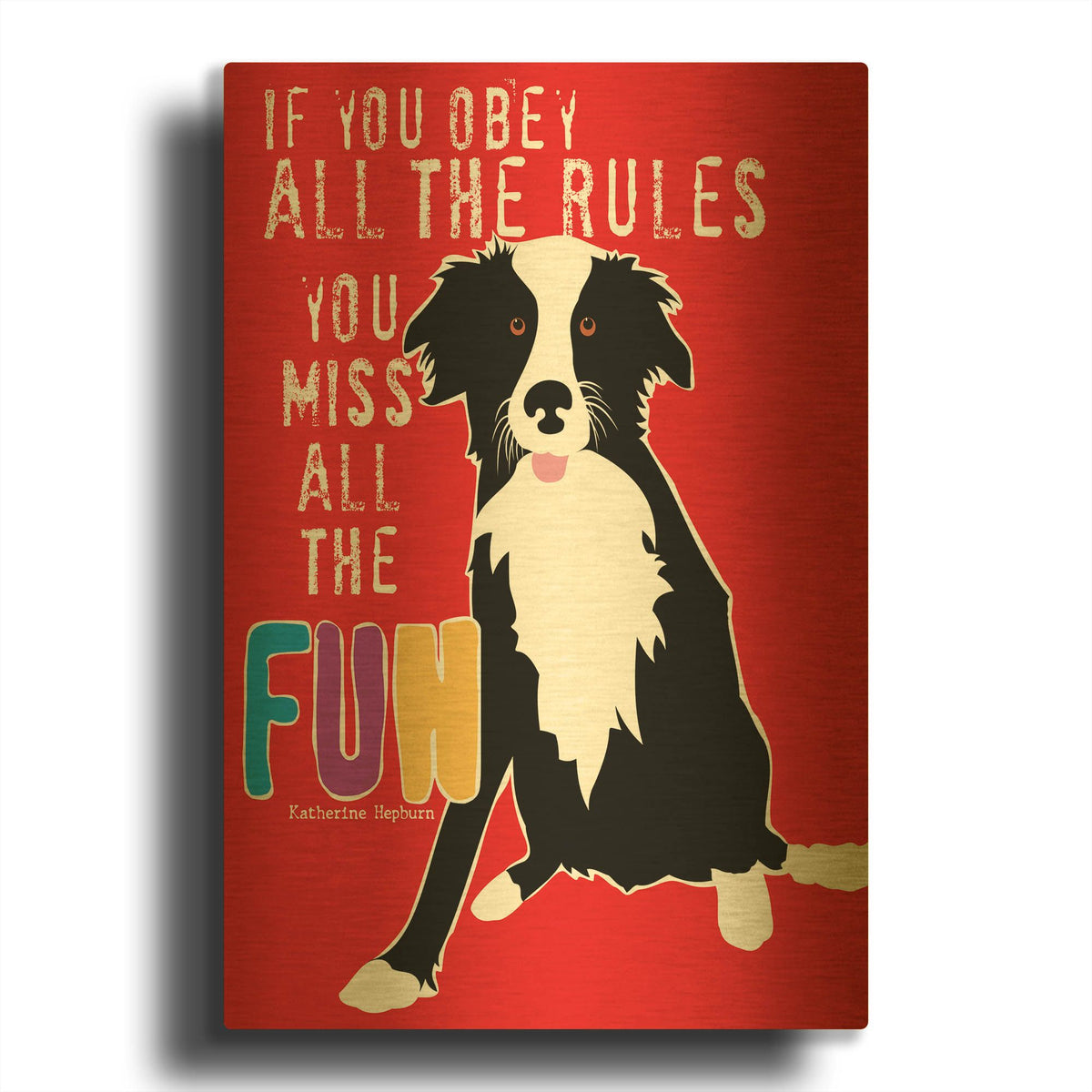 'Fun' By Ginger Oliphant Gold Metal Wall Art