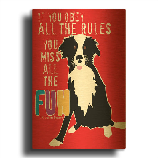 'Fun' By Ginger Oliphant Gold Metal Wall Art