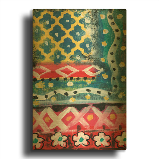 'LW2013' By Linda Woods Gold Metal Wall Art