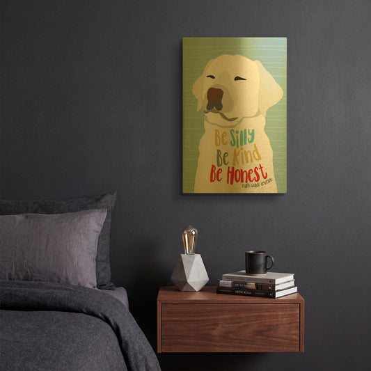 'Be Silly Kind And Honest' By Ginger Oliphant Gold Metal Wall Art