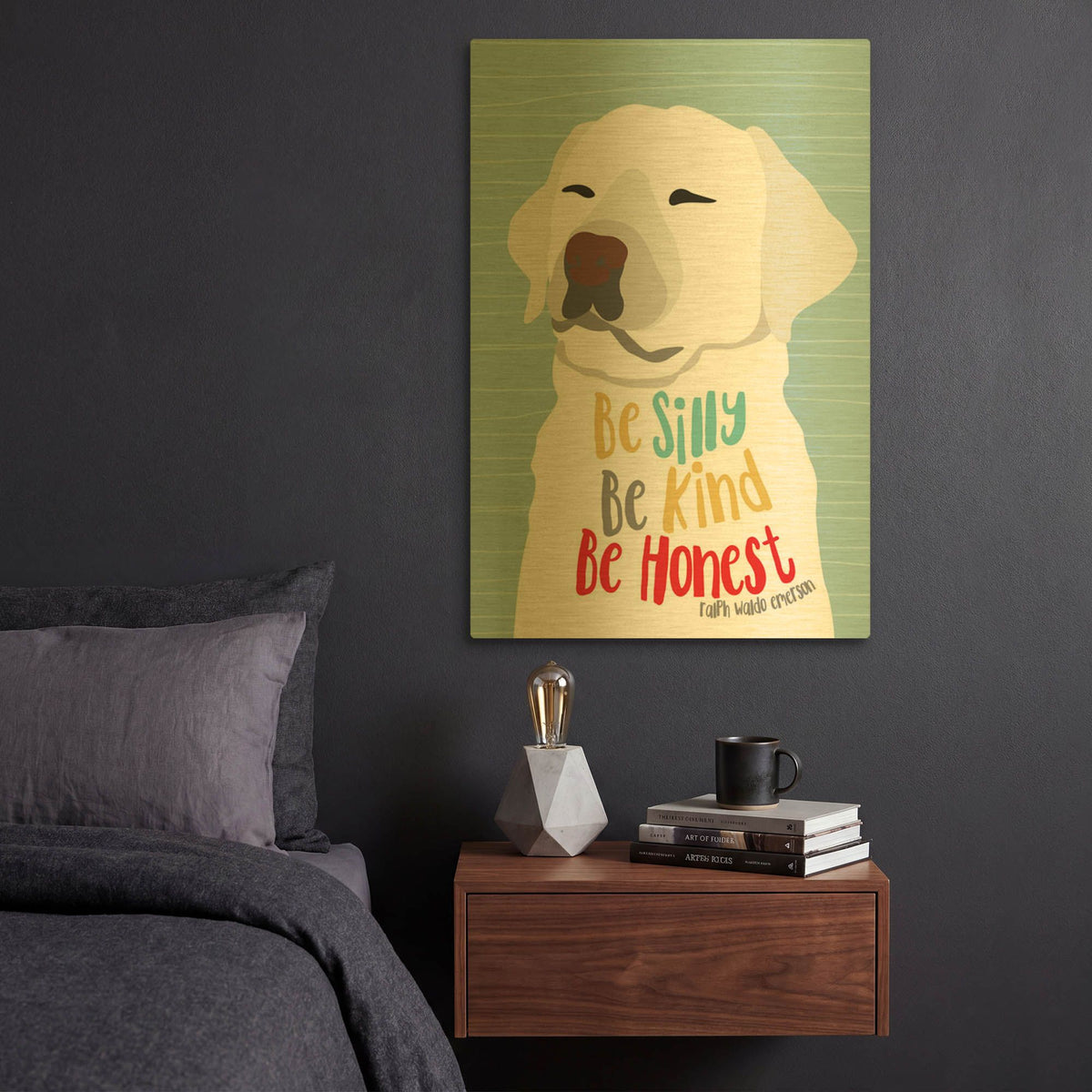 'Be Silly Kind And Honest' By Ginger Oliphant Gold Metal Wall Art