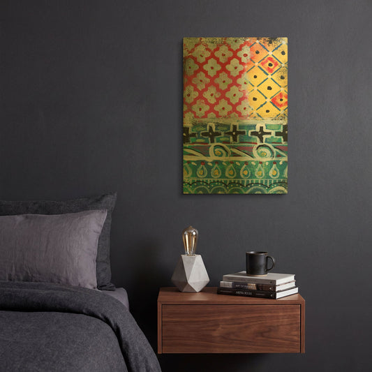 'LW2015' By Linda Woods Gold Metal Wall Art