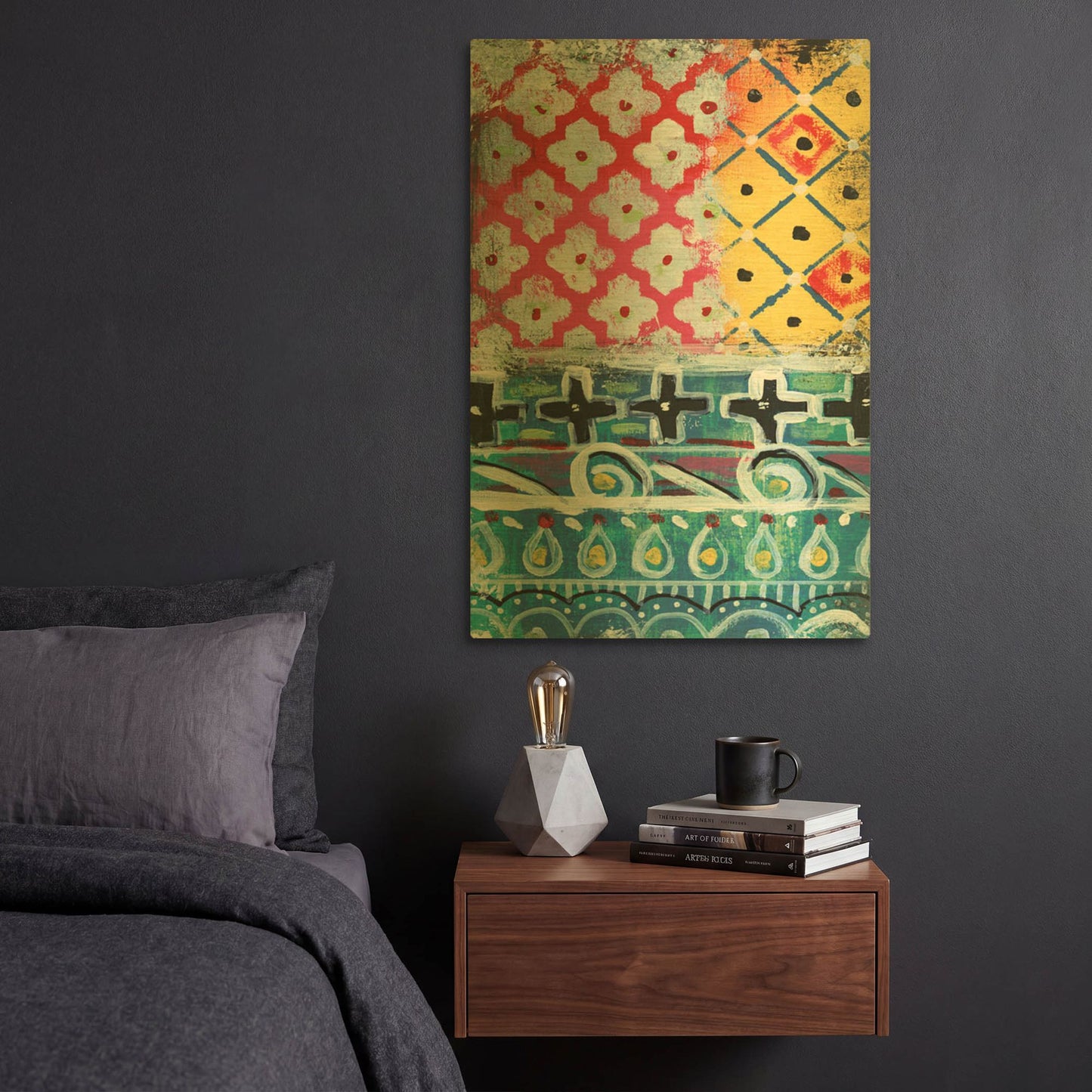 'LW2015' By Linda Woods Gold Metal Wall Art