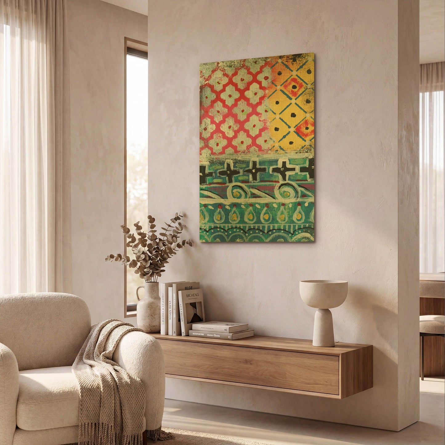 'LW2015' By Linda Woods Gold Metal Wall Art