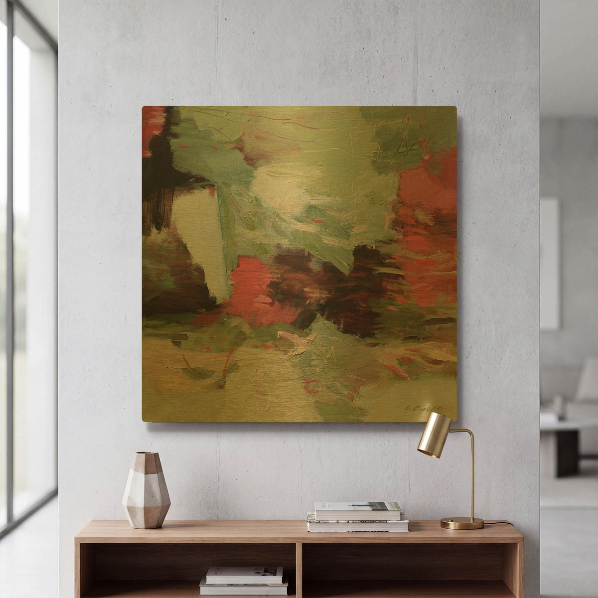 'Canyon' By Gocan Gold Metal Wall Art