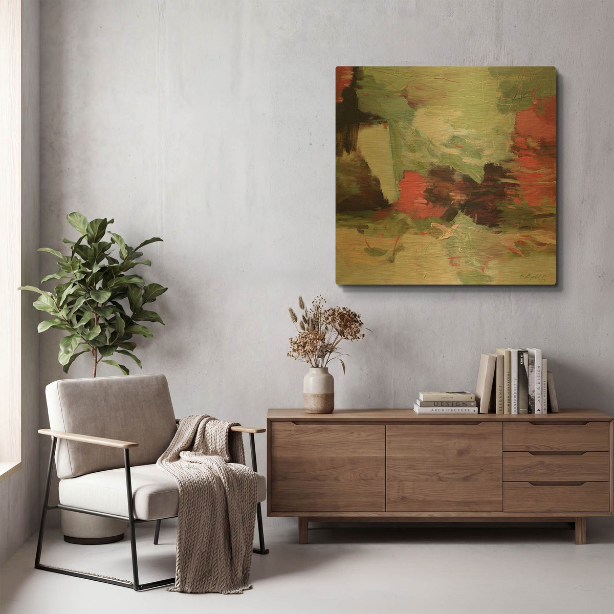 'Canyon' By Gocan Gold Metal Wall Art