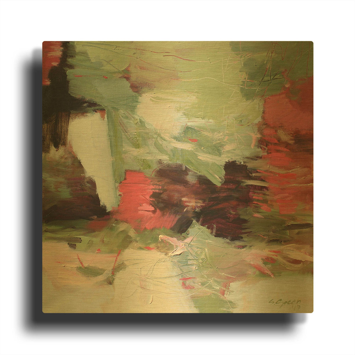 'Canyon' By Gocan Gold Metal Wall Art