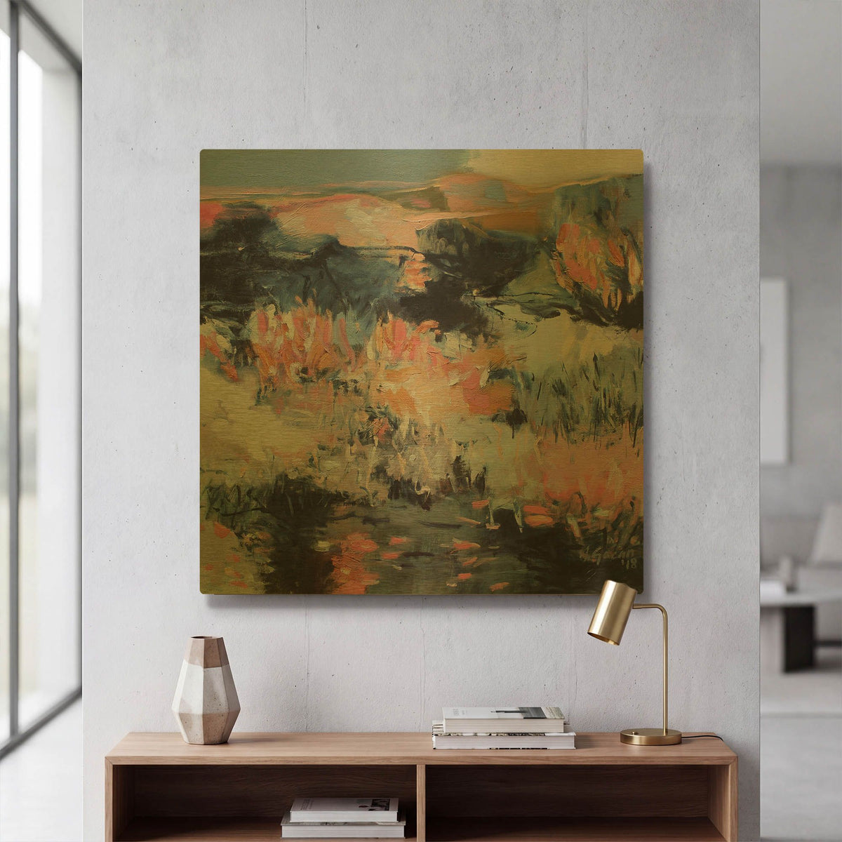 'Deep Waters' By Gocan Gold Metal Wall Art