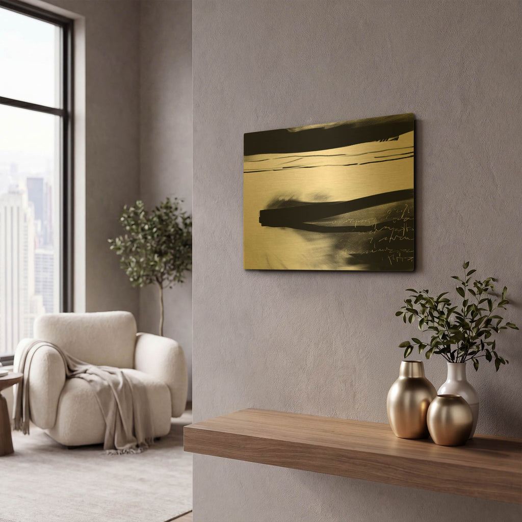 'Letter No. 2' By Gocan Gold Metal Wall Art