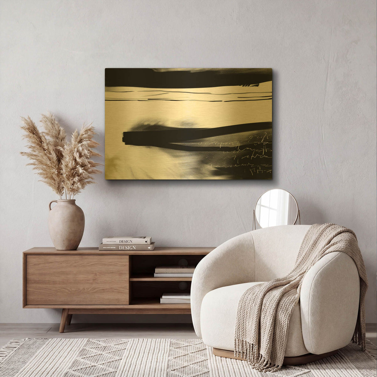 'Letter No. 2' By Gocan Gold Metal Wall Art