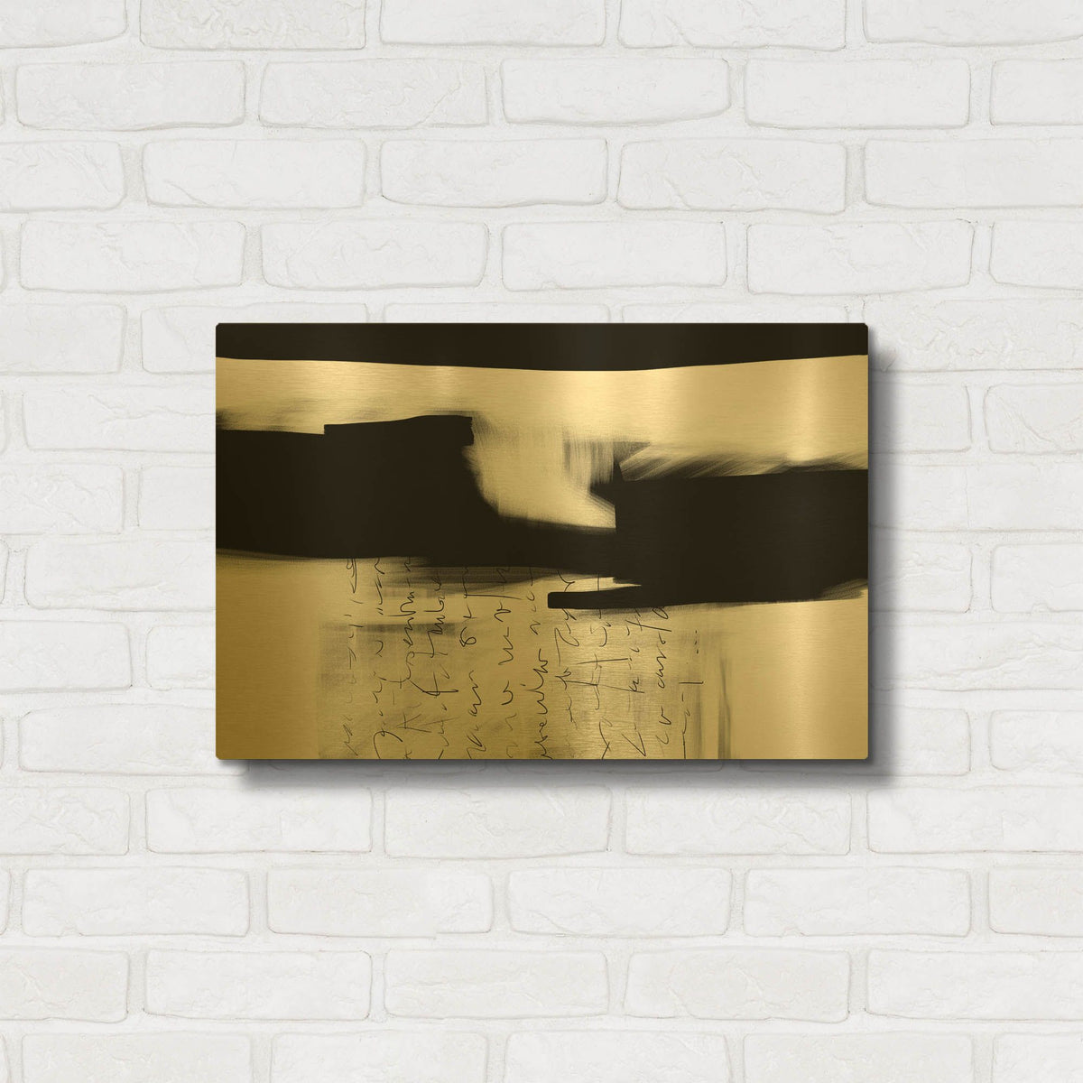 'Letter No. 4' By Gocan Gold Metal Wall Art