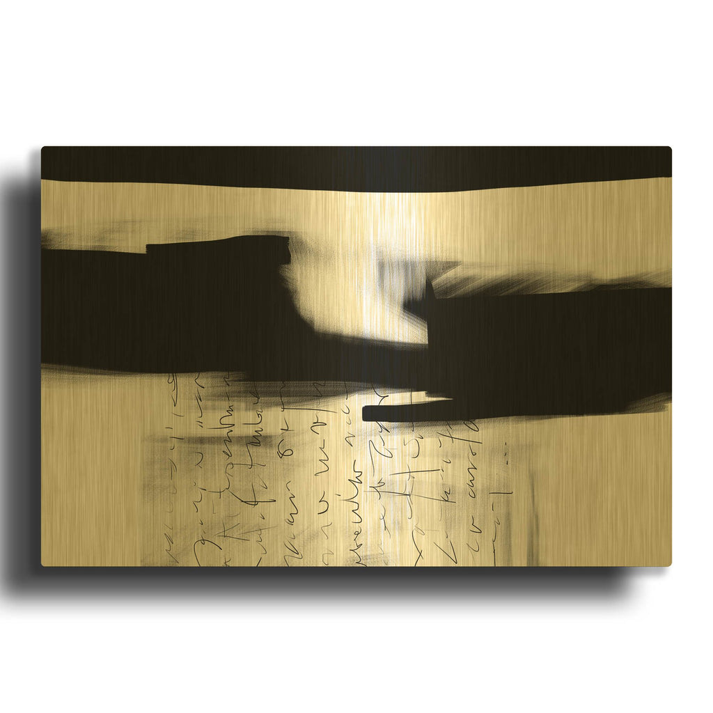 'Letter No. 4' By Gocan Gold Metal Wall Art