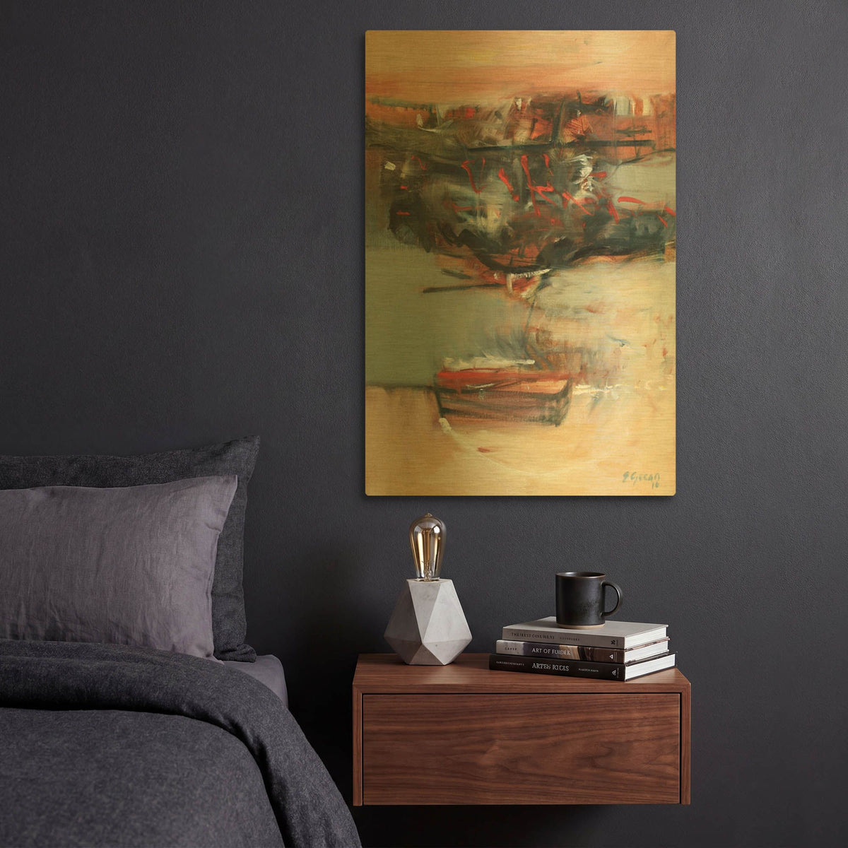'Voyage No. 1' By Gocan Gold Metal Wall Art