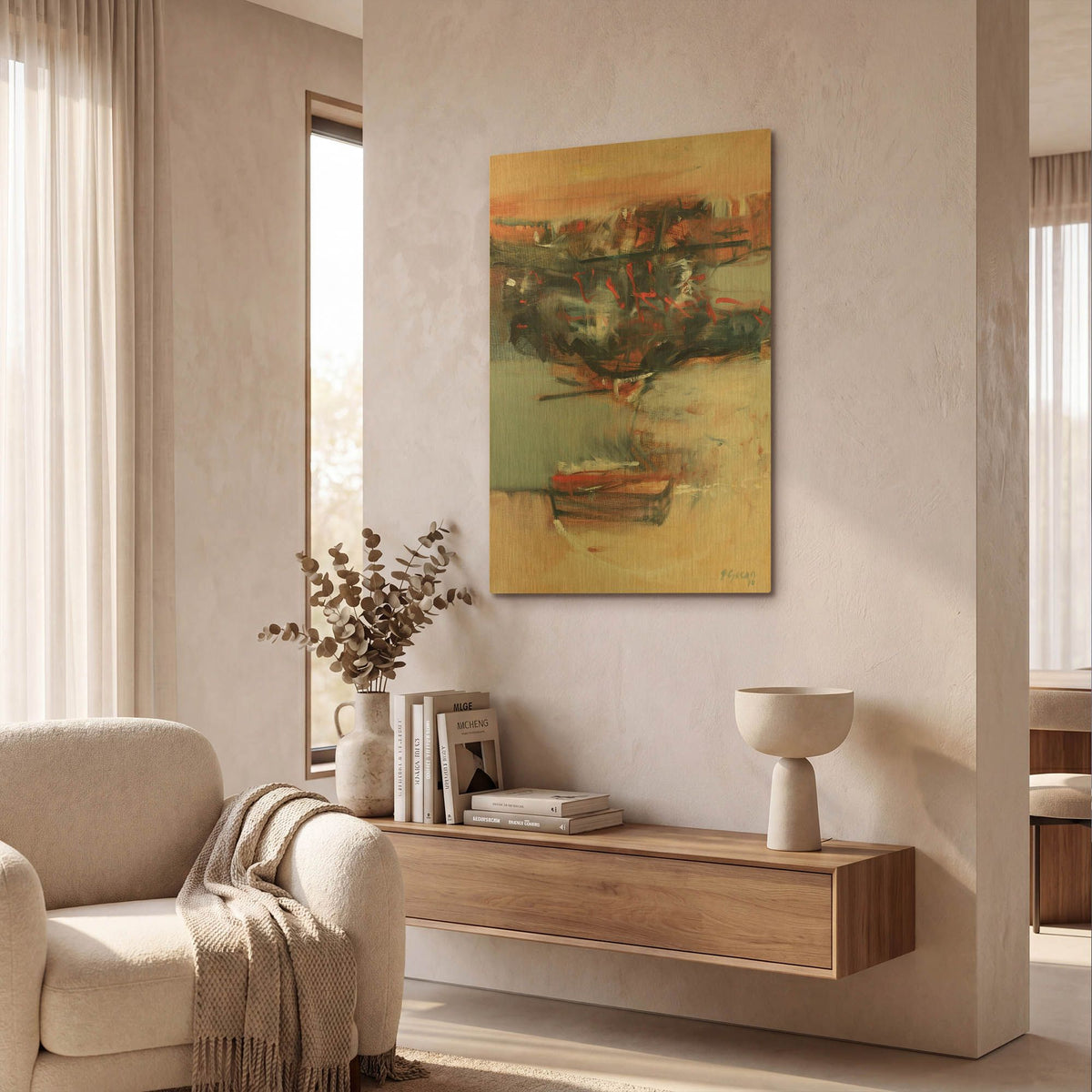 'Voyage No. 1' By Gocan Gold Metal Wall Art