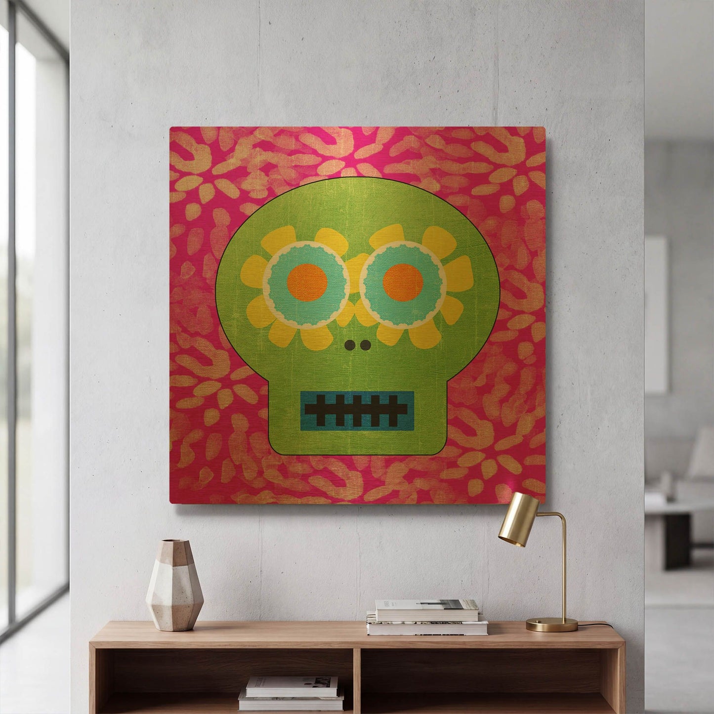'LW2757' By Linda Woods Gold Metal Wall Art