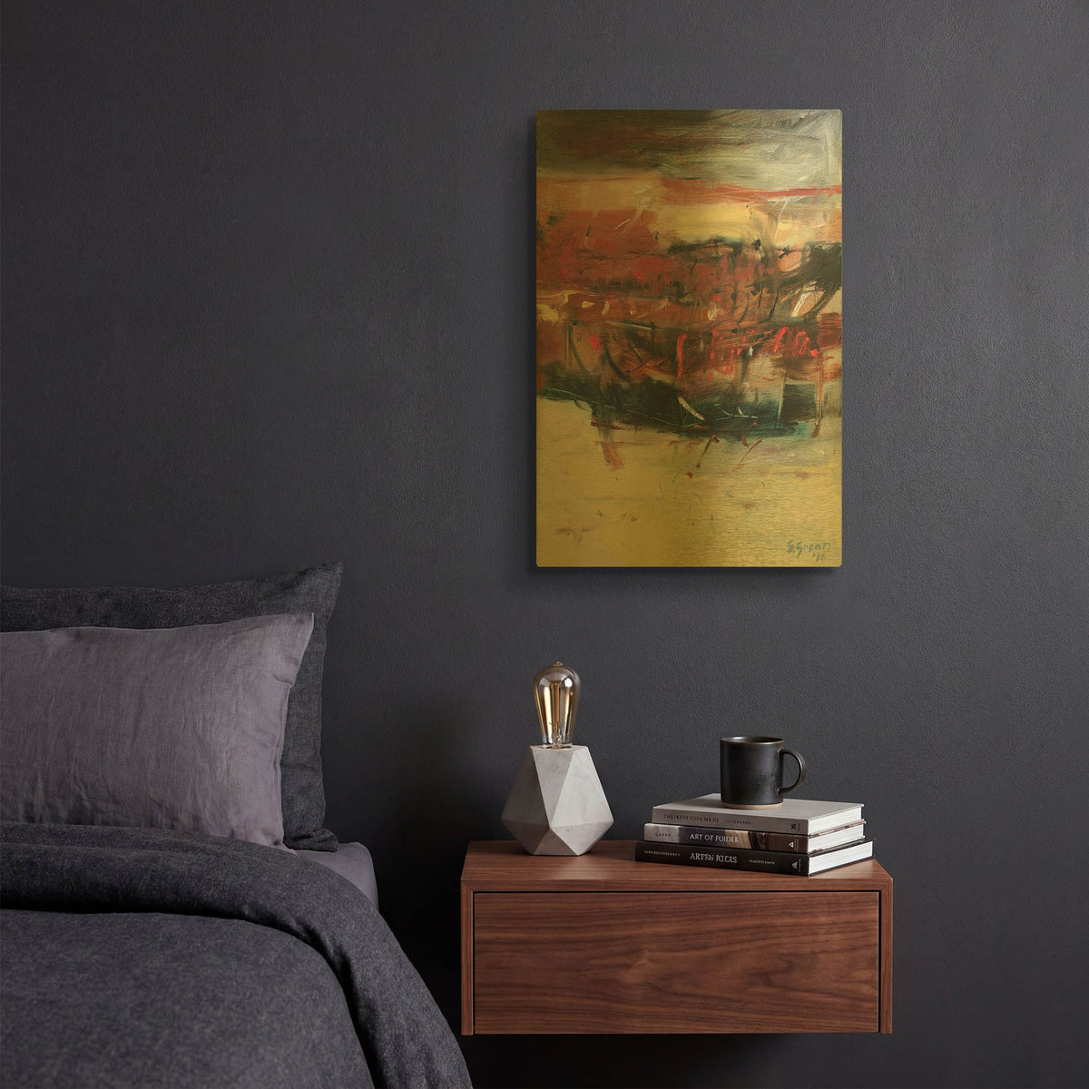 'Voyage No. 2' By Gocan Gold Metal Wall Art
