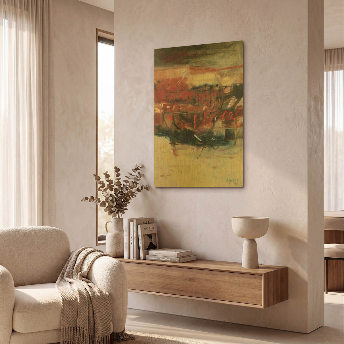 'Voyage No. 2' By Gocan Gold Metal Wall Art