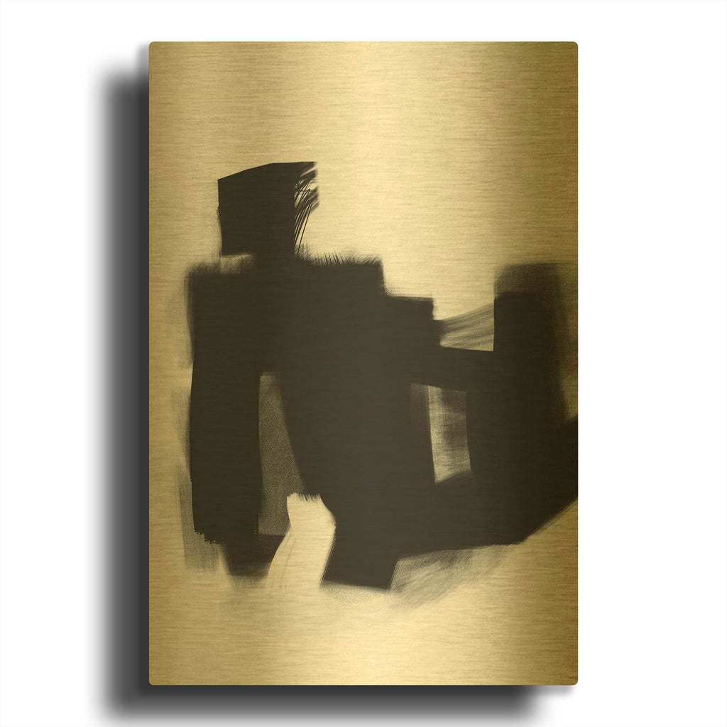 'Yesterday No. 1' By Gocan Gold Metal Wall Art