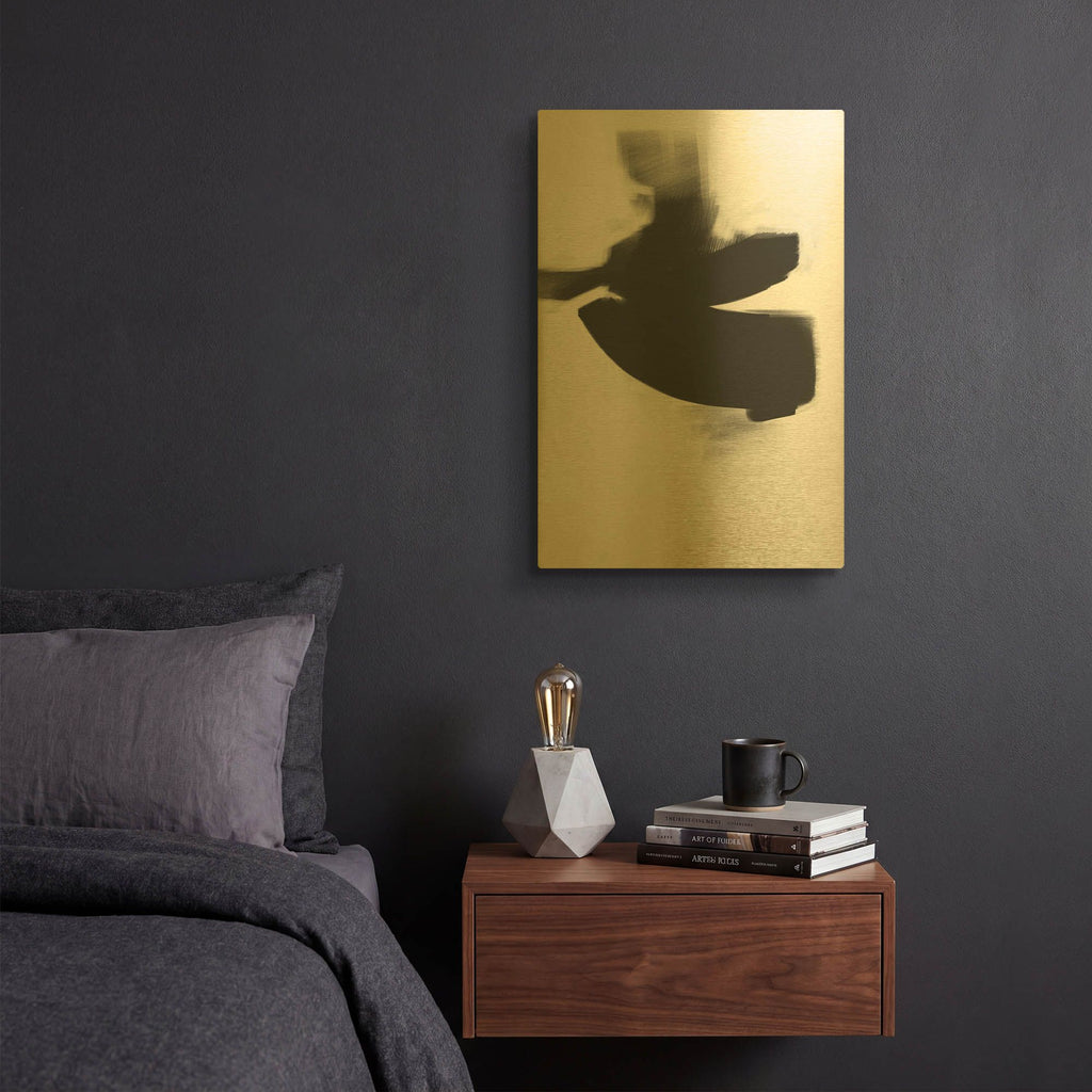 'Yesterday No. 3' By Gocan Gold Metal Wall Art