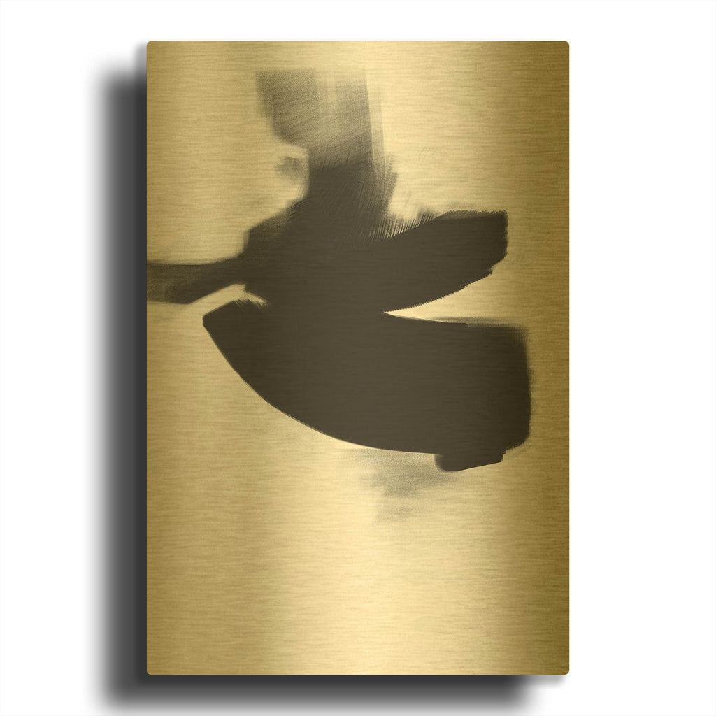'Yesterday No. 3' By Gocan Gold Metal Wall Art