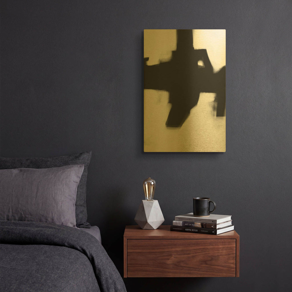 'Yesterday No. 5' By Gocan Gold Metal Wall Art