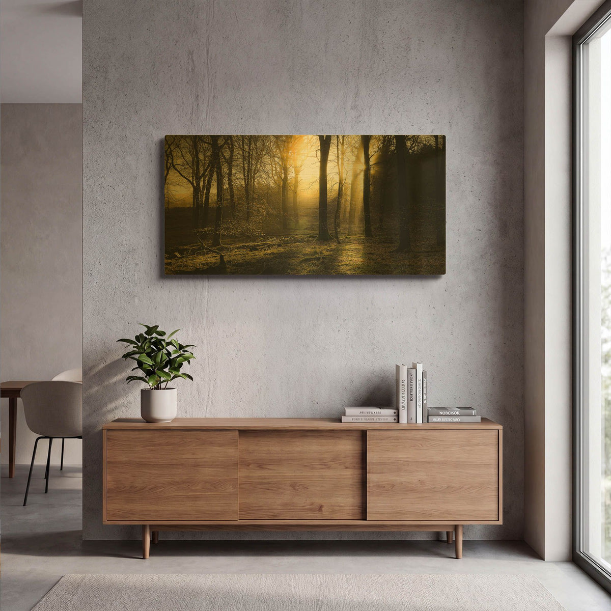 'Autumn Lights' By Goncalves Gold Metal Wall Art