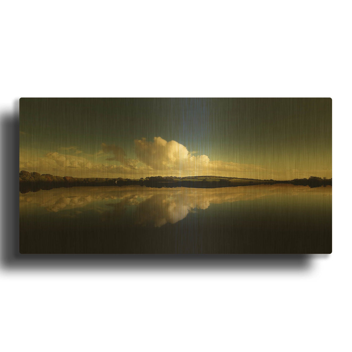 'Cloud Reflection' By Goncalves Gold Metal Wall Art