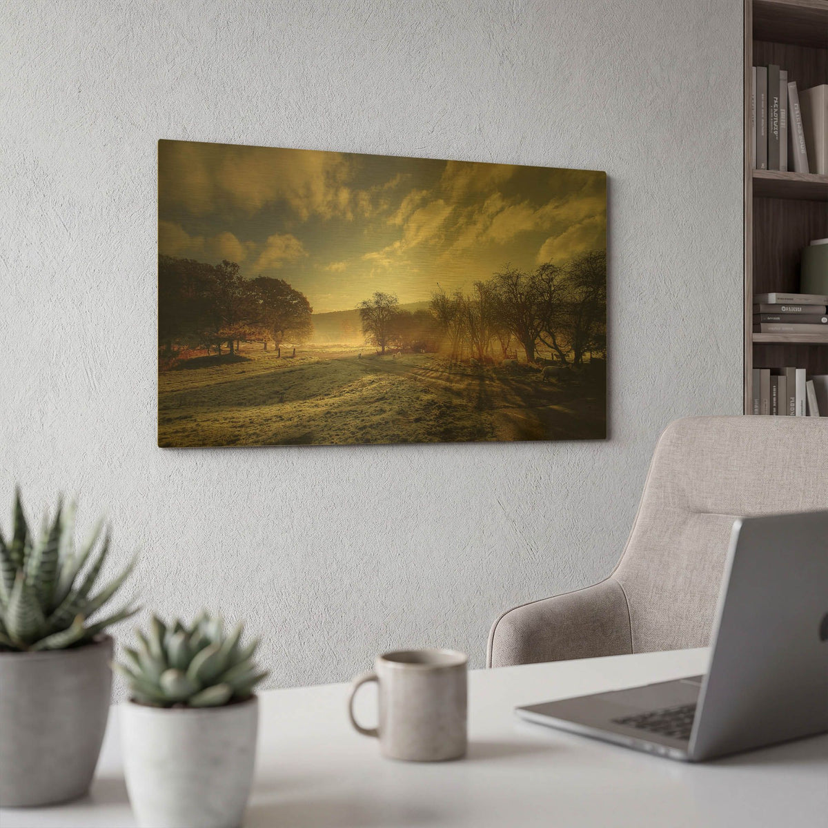 'Here Comes The Sun' By Goncalves Gold Metal Wall Art