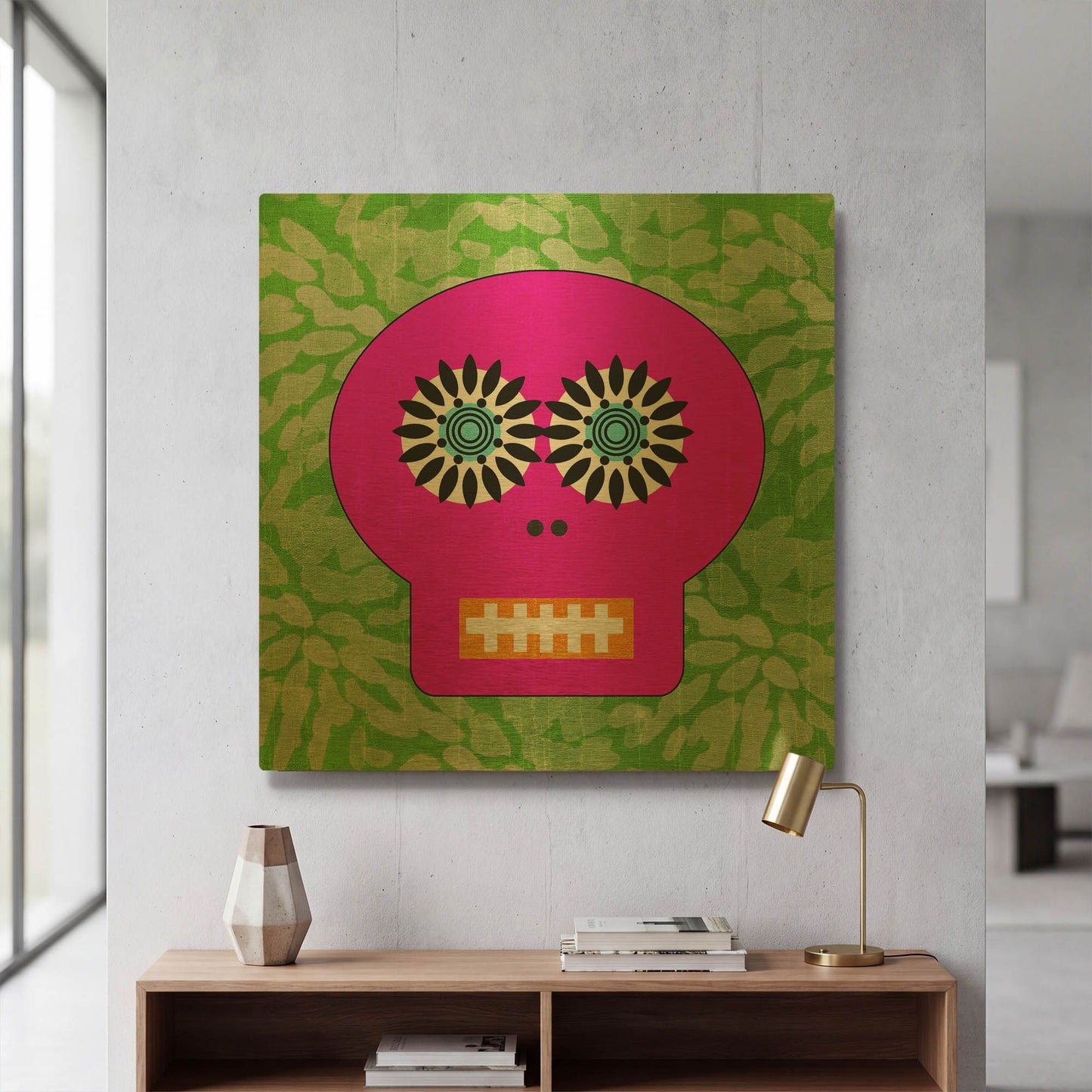'LW2758' By Linda Woods Gold Metal Wall Art