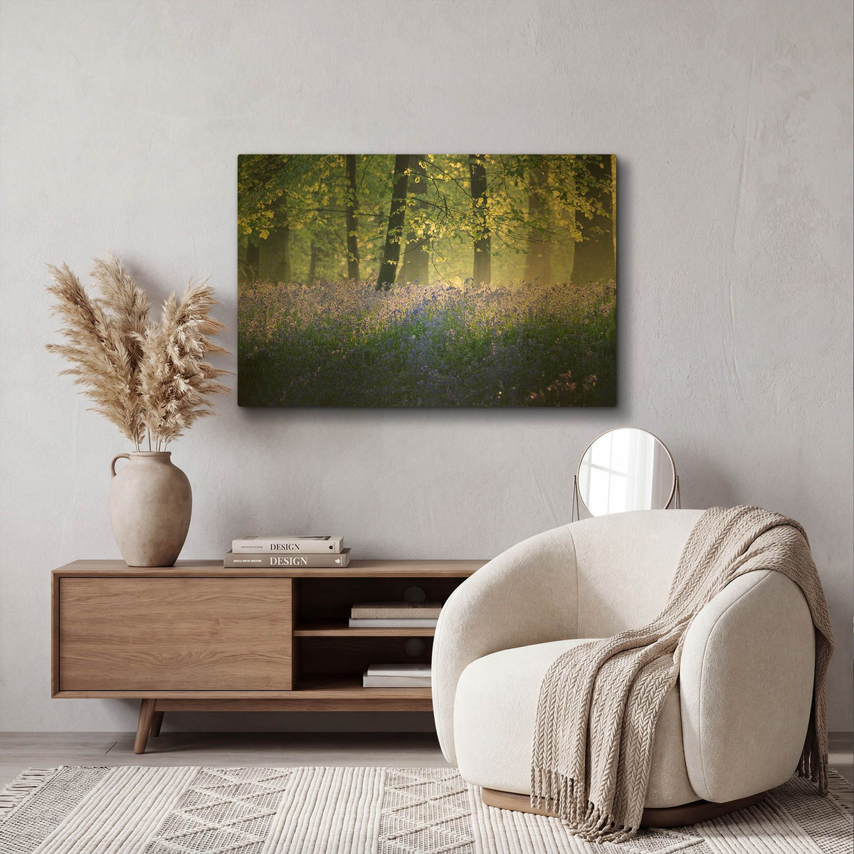 'Last Of The Bluebells' By Goncalves Gold Metal Wall Art