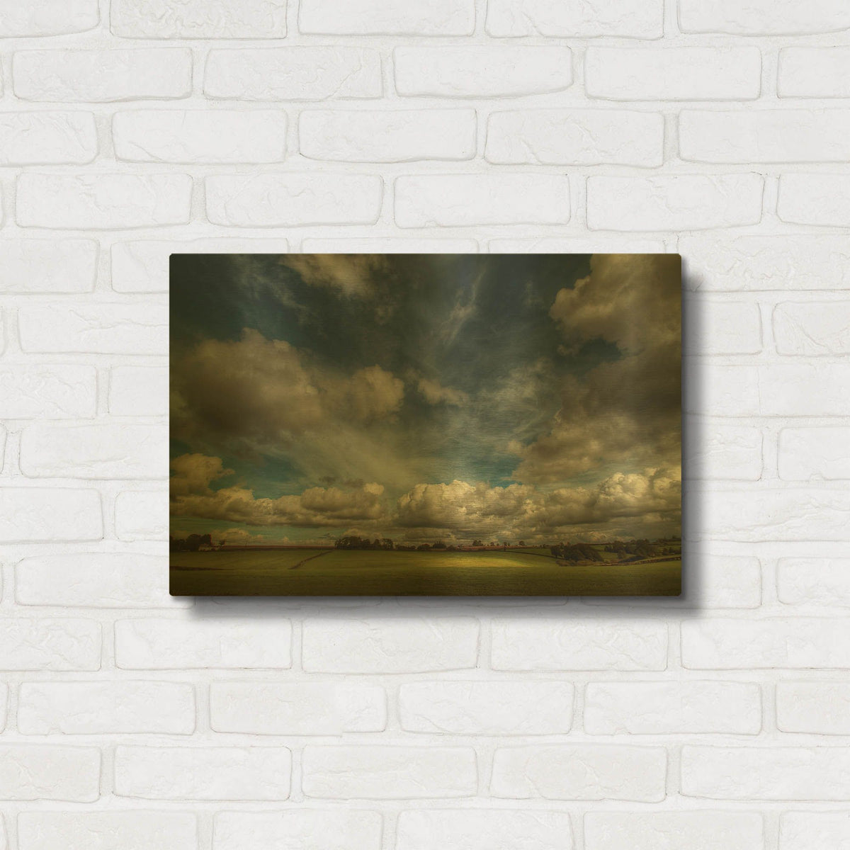 'Love Clouds' By Goncalves Gold Metal Wall Art