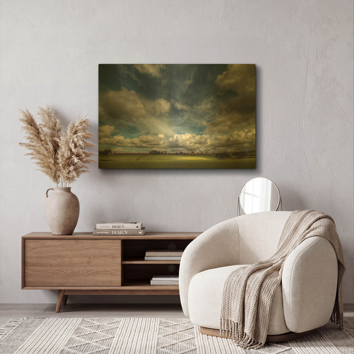 'Love Clouds' By Goncalves Gold Metal Wall Art