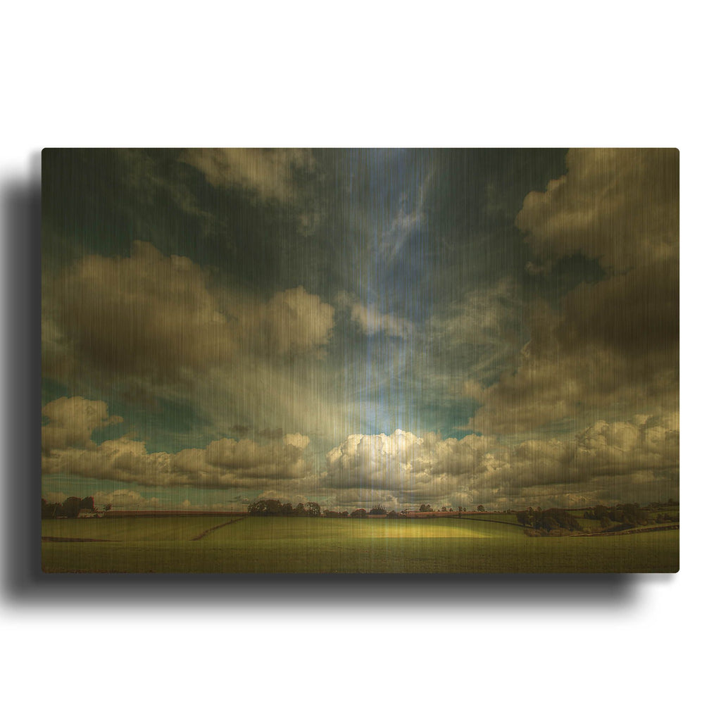 'Love Clouds' By Goncalves Gold Metal Wall Art