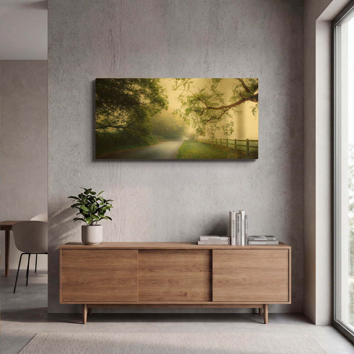 'October' By Goncalves Gold Metal Wall Art