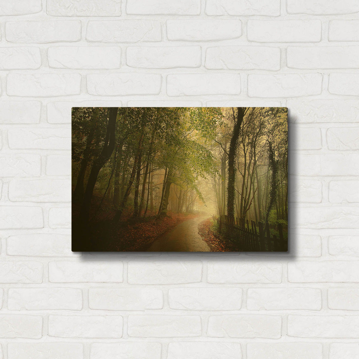 'The Fence' By Goncalves Gold Metal Wall Art