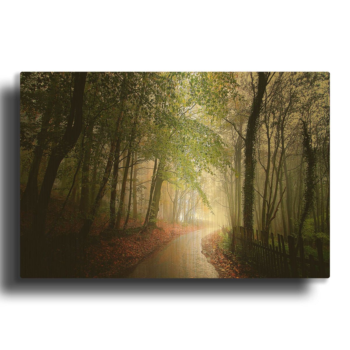 'The Fence' By Goncalves Gold Metal Wall Art