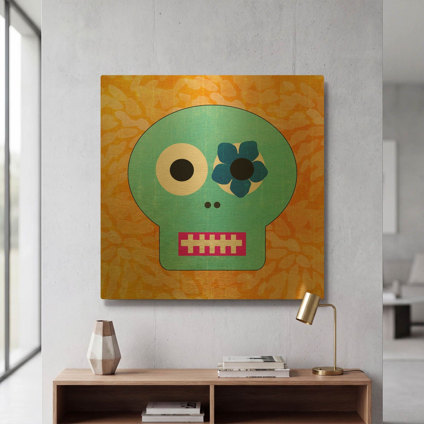'LW2759' By Linda Woods Gold Metal Wall Art