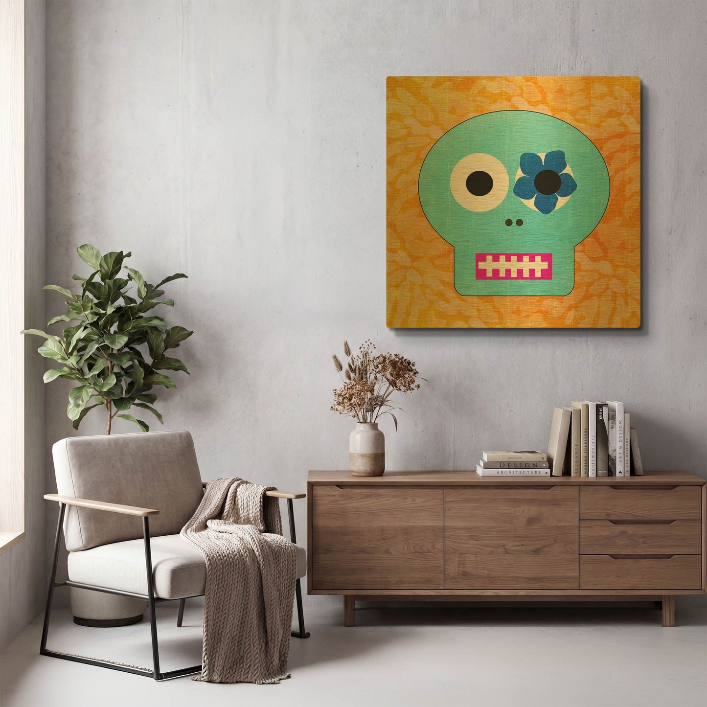 'LW2759' By Linda Woods Gold Metal Wall Art