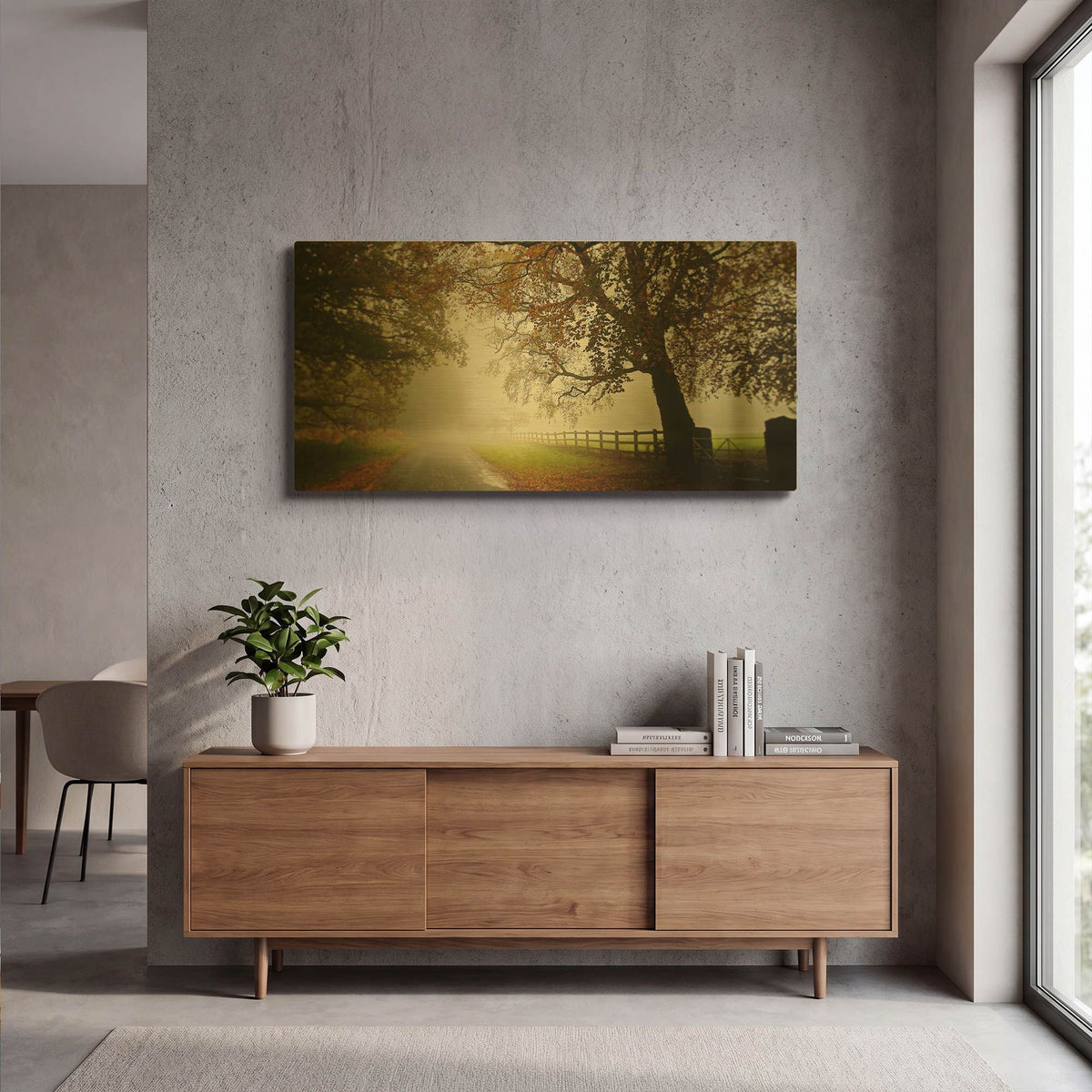 'The Fog' By Goncalves Gold Metal Wall Art