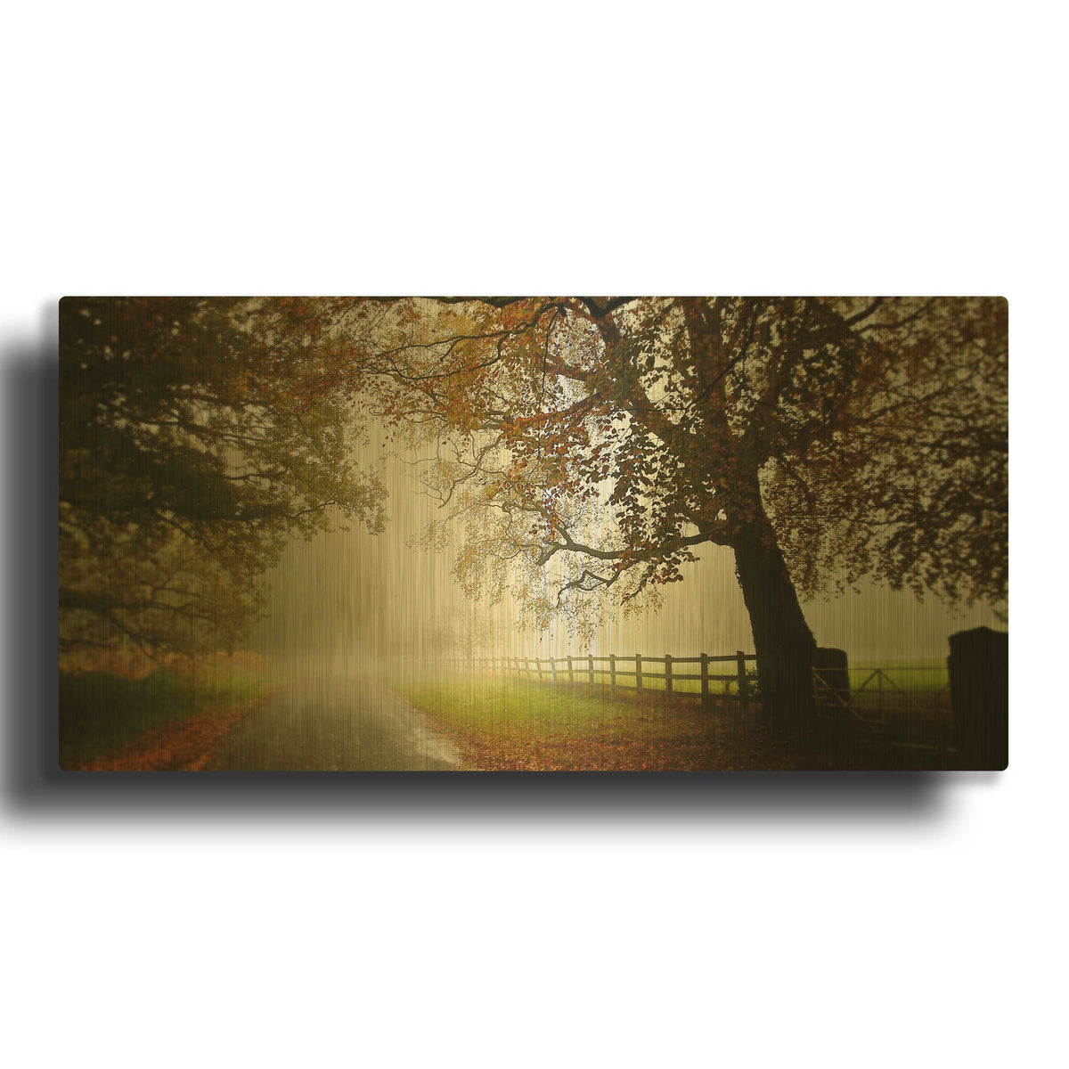 'The Fog' By Goncalves Gold Metal Wall Art
