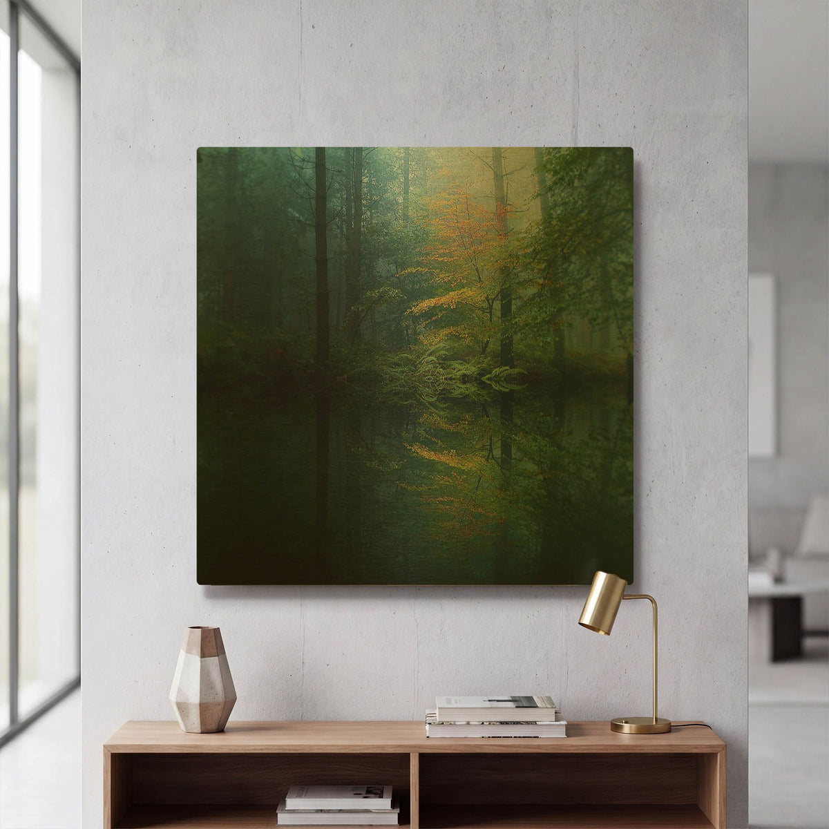 'The Forest' By Goncalves Gold Metal Wall Art