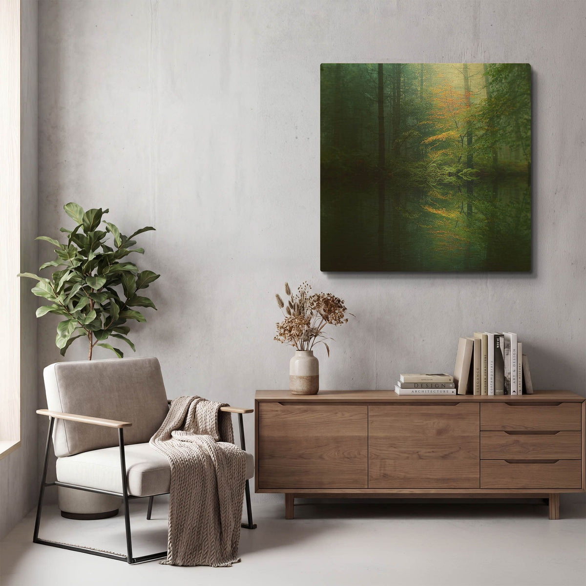 'The Forest' By Goncalves Gold Metal Wall Art